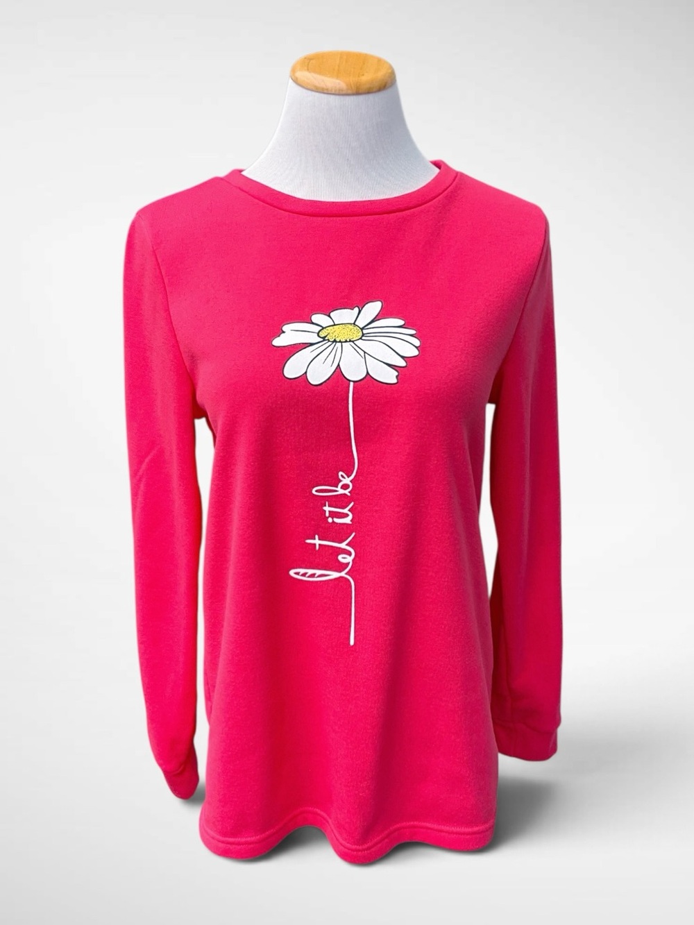 MISSLOOK Let It Be Pullover Long-Sleeve Sweatshirt